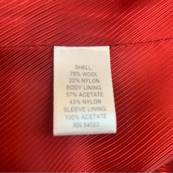 Banana Republic Wool Peacoat Red Wool Size Large - Picture 7 of 14